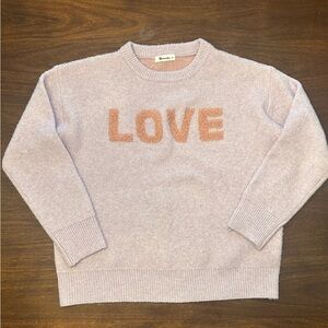 Women's Light Pink 'LOVE' Crew Neck Sweater